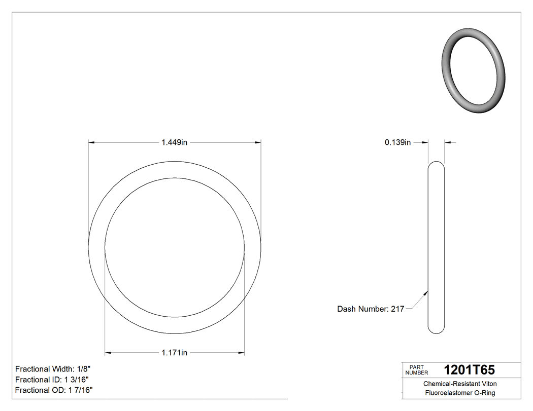 Technical drawing - 1201T65